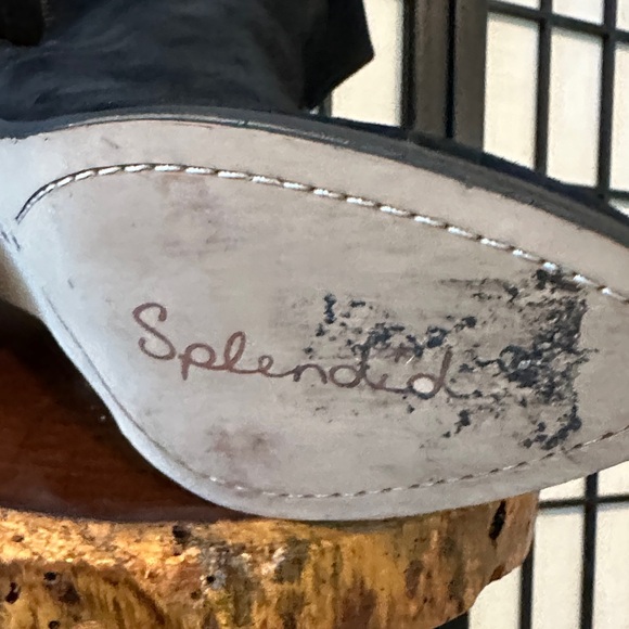 Splendid Black Suede 3.5” Wood Heeled Knee Boots 18” tall EUC size 8.5 - Picture 6 of 8